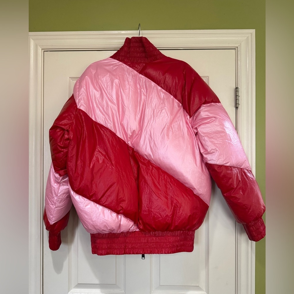 House of Holland Vivid Oversized Striped Shell Down Jacket NWT 700usd - Picture 5 of 8